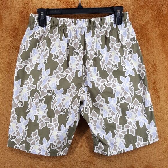 HANRO Shorts Mens Small Green Floral Pull On Drawstring Lightweight DAY & NIGHT - Picture 4 of 9